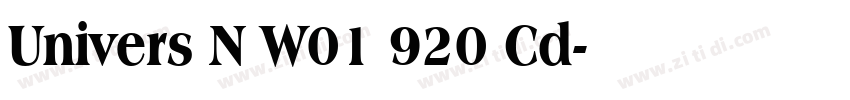 Univers N W01 920 Cd字体转换